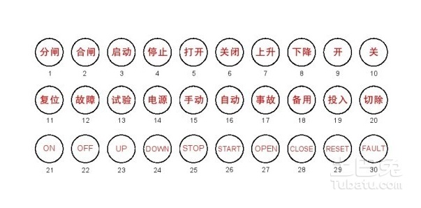 按鈕開(kāi)關(guān)符號(hào)